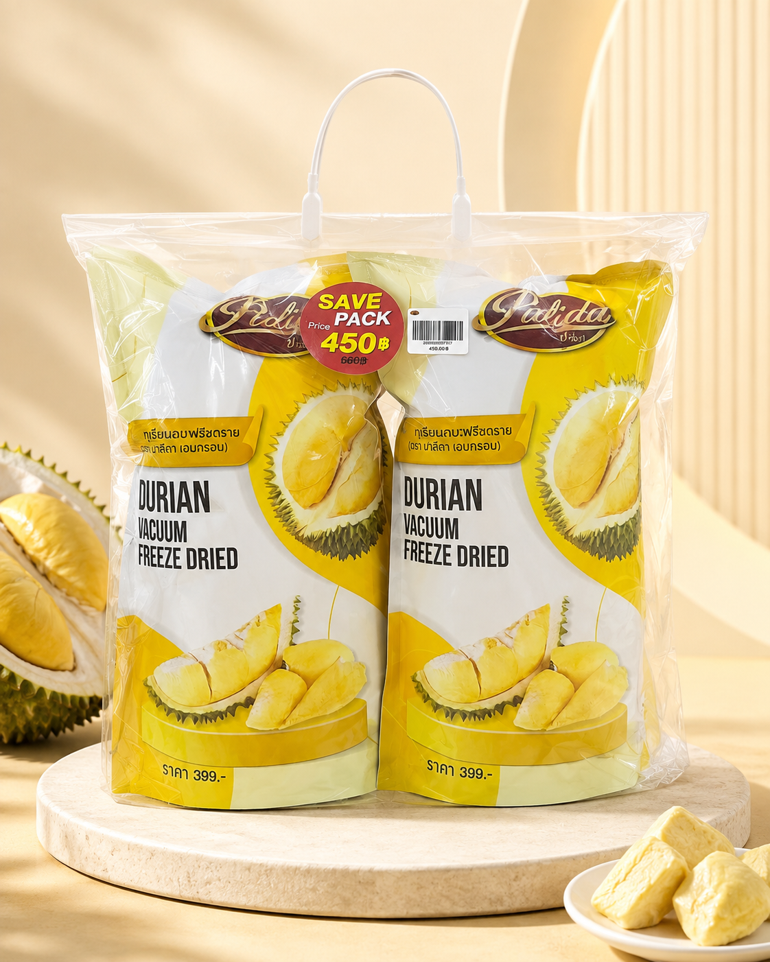 Durian Vacuum Freeze Dried – Save Pack 2 Bags